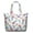 White-105, variant on Fried Egg Design Large Capacity Travel Tote Bag for Women, Lightweight Weekender Bag with Zipper Closure & Interior Pockets, Durable Shoulder Bag for Gym, Work, and Airplane Carry-On