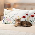 thumbnail image 3 of Spring Colorful Floral Outdoor Waterproof Pillow Covers, Farmhouse Watercolor Flowers Decorative Rectangle Throw Pillowcase Sofa Cushion Sham for Patio/Couch/Chair, 20"x12" 2 Pack, 3 of 8