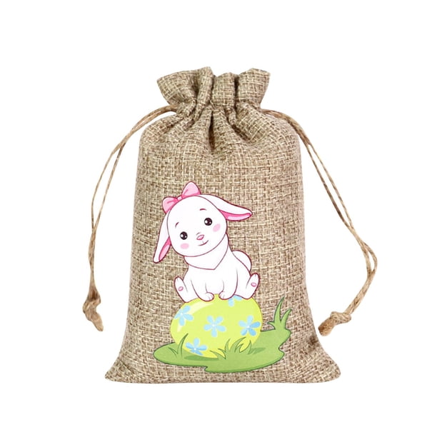 Bolsa con cordón Bolsa de golosinas de Pascua Bolsa de galletas de recuerdo de fiesta de Pascua Bolsa de dulces de Pascua Bolsa de fiesta de Estilo D