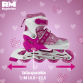 thumbnail image 2 of Patines en Línea Ajustables RM REGALOMEX para Niños Talla 19.5-23.5 Rosa Mediano, 2 of 6