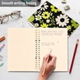 thumbnail image 4 of FORMRS 1-Subject Spiral Notebook 8" x 5" College Ruled 60 Refillable Sheet A5 Hard Cover, 2 Pack, Green Flower Pattern, 4 of 7