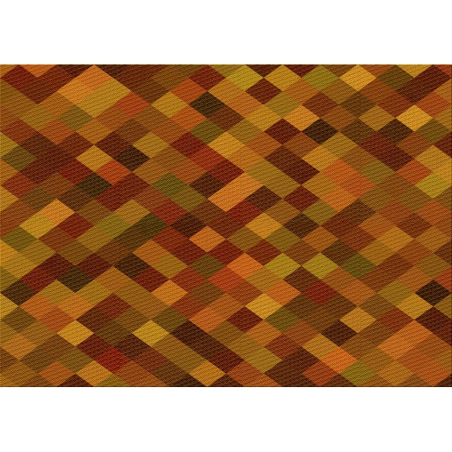 Ahgly Company Tapis d'Intérieur Lavables en Machine Rectangle Transitionnel Tomate Rouge, 7' x 10'