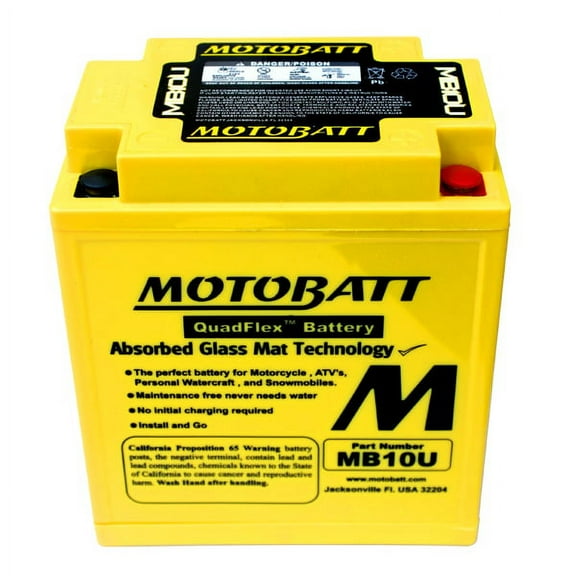 MB10U Motobatt 12V AGM Battery