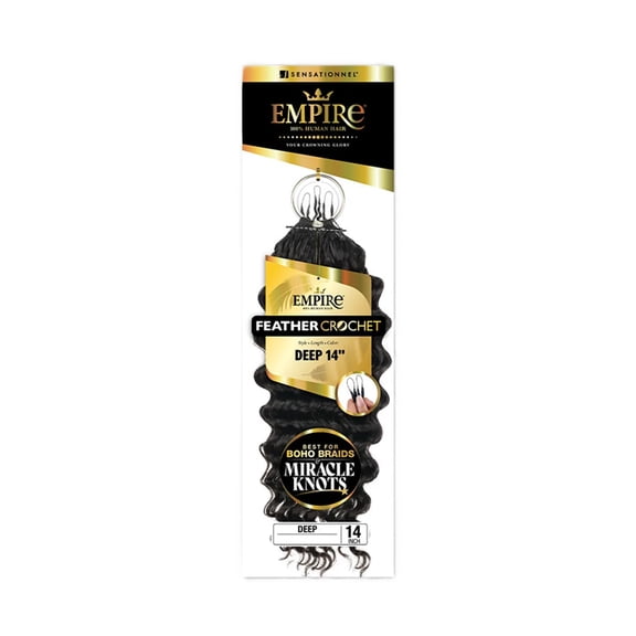 Sensationnel Empire 100% Human Hair Feather Crochet Braids - DEEP 10/12"