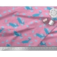 thumbnail image 2 of Soimoi Silk Fabric Fishing Hook,Fish & Whale Ocean Decor Fabric Printed Yard 42 Inch Wide, 2 of 3