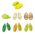 thumbnail image 2 of Minnieouse Bonitas pantuflas Durian para mujer, zapatillas de casa suaves de fondo grueso, sandalias de playa de moda para mujer, toboganes Calzado Verde Plátano 40-41, 2 of 6