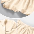 thumbnail image 3 of Dvprdro Womens Pajama Sets Silk Satin Button Down Short Sleeve Shirts and Comfy Soft Shorts Lounge Sets for Women 2 Piece Beige XXL, 3 of 5