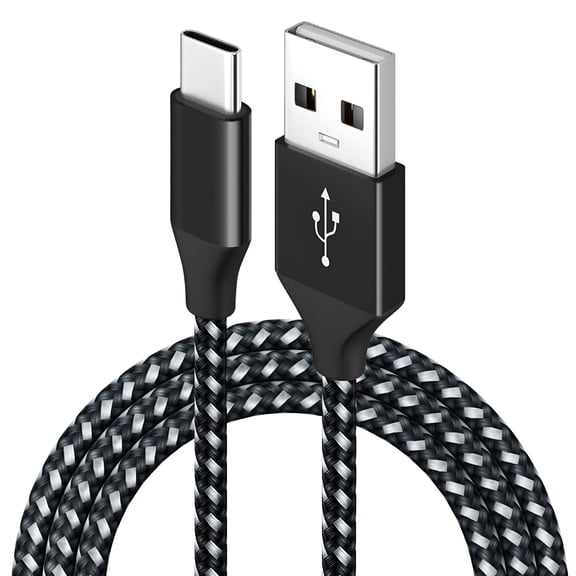 GJX 10 Ft USB C Cable, 3A Fast Charging Type C Cord, Nylon Braided Data Sync
