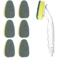 thumbnail image 1 of Heavy Duty Dish Wand,1 Dish Wand With 7 Refill Replacement Heads, Dish Sponge With Handle, Scrub Sponge For Kitchen, Sink, Bathroom, Replaceable Clean, 1 of 3