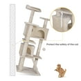 ZENSTYLE Large Sisal Kitten Scratcher, 55in Multilayer Cat Tree & Condo with Scratching Post