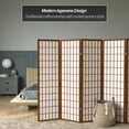 thumbnail image 2 of Red Lantern 5 ft. Tall Window Pane Shoji Screen - Walnut - 8 Panels, 2 of 7