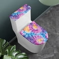 thumbnail image 2 of HELLHERO Tie-dye Toilet Bowl Cover Soft & Machine Washable Toilet Seat Lid Cover Set Stretch Fit 2 Pcs Set, 2 of 4
