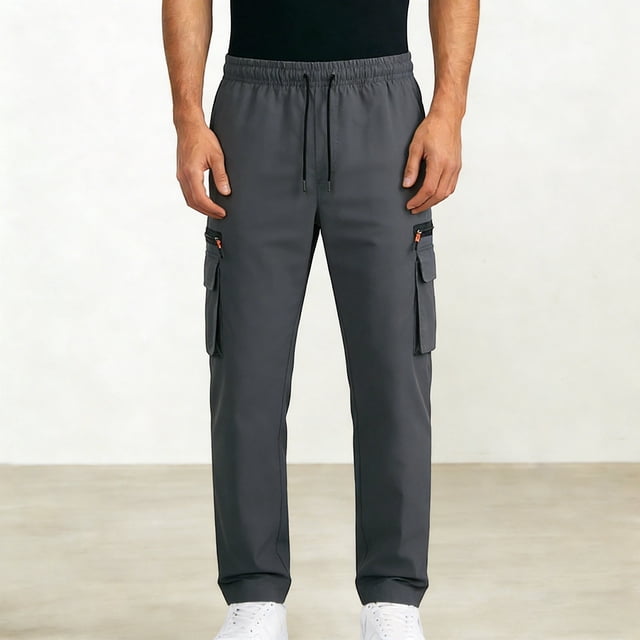 Pantalon Décontracté pour Homme pour les Loisirs Quotidiens et l'Extérieur, Pantalon Cargo Durable avec Multiples Poches pour Voyage, Randonnée, Confort