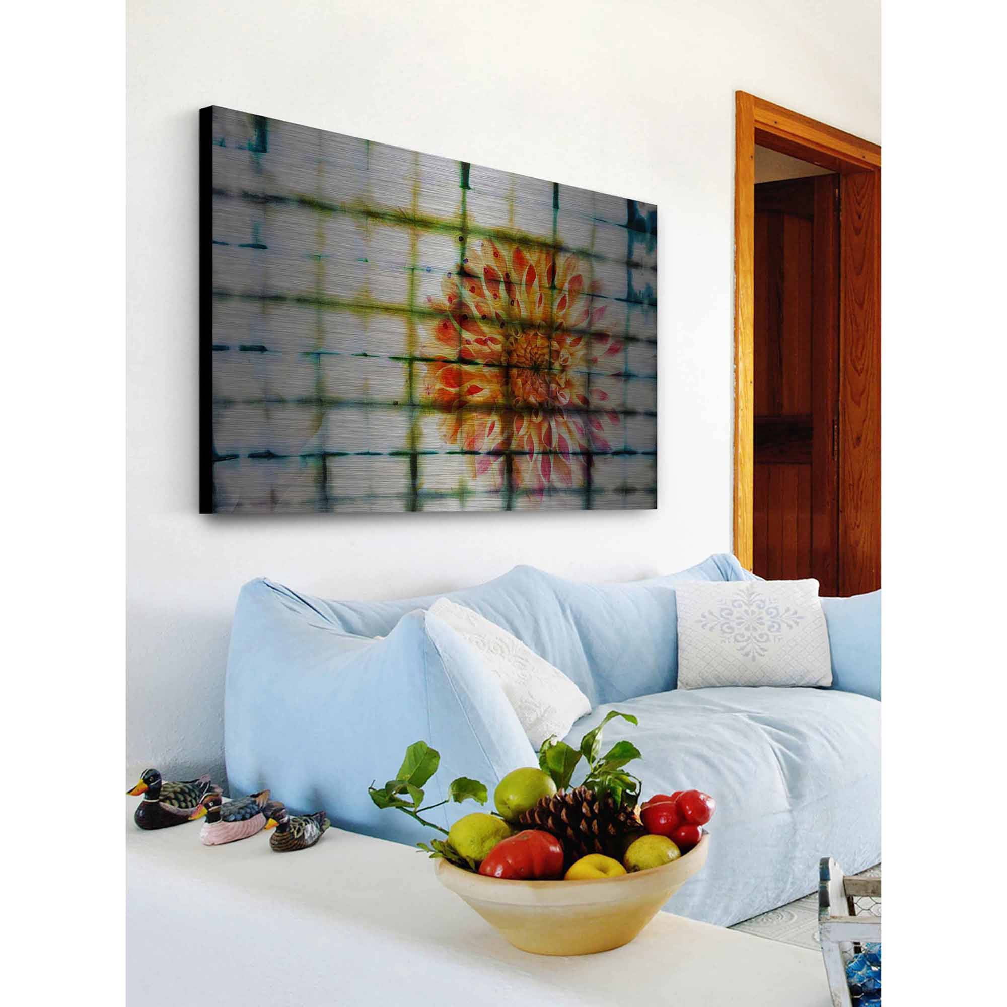 Parvez Taj Peacock Art Print on Brushed Aluminum