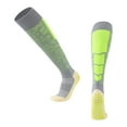 thumbnail image 1 of Calcetines de fútbol hasta la rodilla, suaves y transpirables, para deportes atléticos. Gris y verde, 1 of 9
