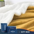 thumbnail image 3 of Walensee Sherpa Fleece Bed Blanket, Fluffy, Soft, Plush, Twin 60"×80", Honey Gold, Machine Wash, 3 of 8