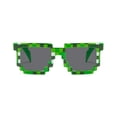 thumbnail image 2 of Pixel UV Protect Gamer Sunglasses Adult Kids Party Favors Green, 2 of 5