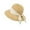 Beige, variant on Bow Accent Straw Bucket Hat for Women, UPF 50+ UV Protection, Elegant Beach Vacation Sun Hat, 1 Piece, One Size