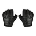 thumbnail image 2 of Guantes sin dedos transpirables con protección de palma y antideslizantes para hombre. Negro, 2 of 9