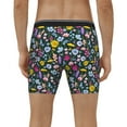 thumbnail image 4 of Xecao Watercolor Meadow Flowers Print Boxer Briefs for Men's Stretch Moisture-Wicking Underwear, Mid-Rise Classics breathable fabric, 4 of 7