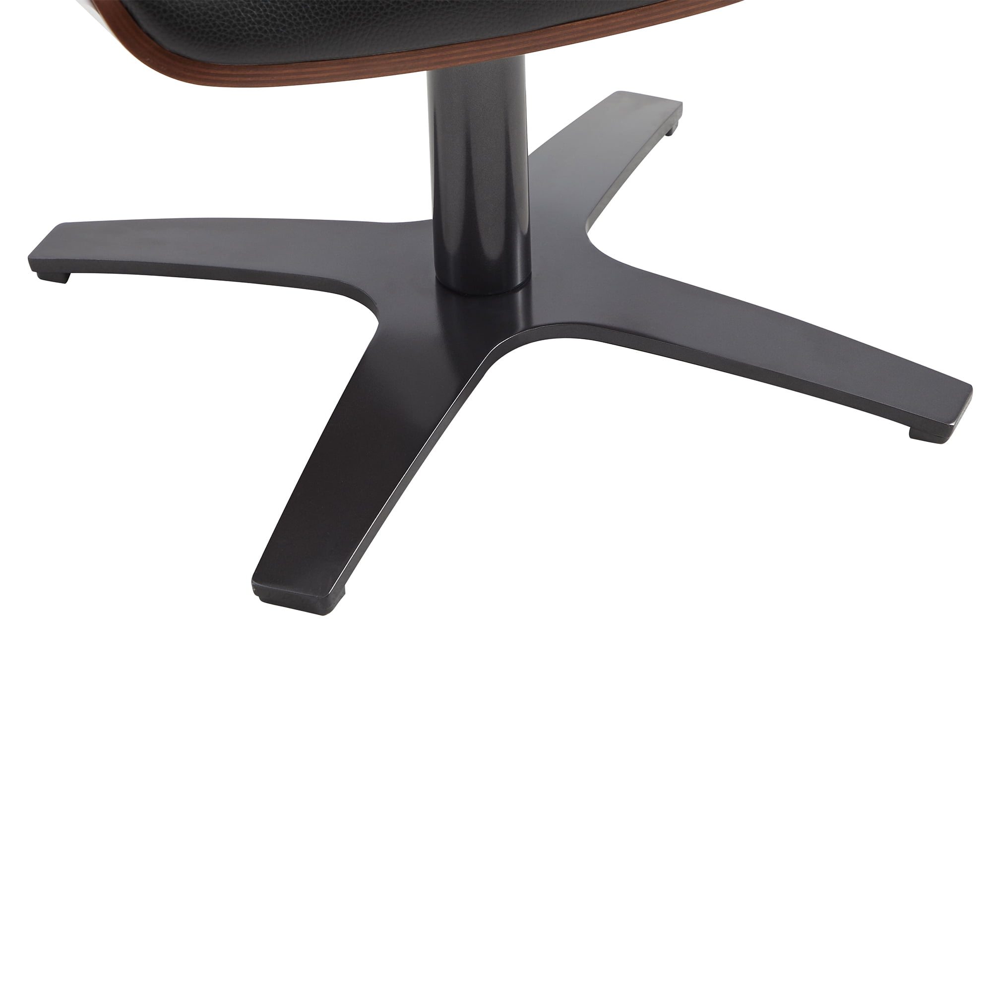 CHITA Swivel Recliner Chair with Ottoman Set & Adjustable Headrest, Leather Lounge Accent Arm Chairs for Living Room Bedroom, Black