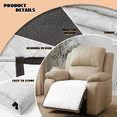 thumbnail image 6 of ZIATUBLES Pink Blue Stripe Print Recliner Chair Cover, Anti-Slip Quilted Recliner Couch Slipcover, Washable Furniture Protector for Living Room, Fits Most Standard Recliners, 6 of 8