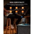 thumbnail image 4 of LEKATO WS-300 Wireless Guitar System with Charging Case 2.4 GHz Rechargeable Audio Wireless Guitar Transmitter Receiver High Fidelity Sound for Guitar Bass and Keyboard, 4 of 11