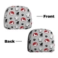thumbnail image 3 of 2 PCS Car Headrest Cover, Cute Silhouette Dog Soft Car Seat Head Rest Cover Protector Interior Car Accessories Seat Covers for Cars Truck Auto Only Covers, 3 of 8