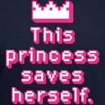 thumbnail image 3 of CafePress - This Princess Saves Herself Hoodie (Dark) - Pullover Hoodie, Classic, Comfortable Hooded Sweatshirt, 3 of 4