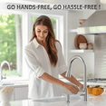thumbnail image 4 of APPASO Touchless Kitchen Faucet with Pull-Down Sprayer, Kitchen Sink Faucet Touchless Brushed Nickel, Single Handle Hands-Free Motion Sensor Faucets Suitable for 1 or 3-Hole Sink, Stainless Steel, 4 of 9