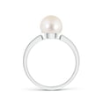 thumbnail image 2 of ANGARA Classic Freshwater Cultured Pearl Solitaire Ring in 925 Sterling Silver for Women | June Birthstone, Birthday, Anniversary, Jewelry Gift for Women | Pearl Ring, 2 of 7