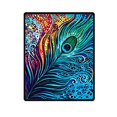 thumbnail image 1 of RYLABLUE Colorful Peacock Fleece Throw Blanket 58x80 inches, 1 of 1
