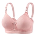 thumbnail image 4 of Bra For Women Front Buckle Underwear Full Coverage Padded Wireless Plus Size Thin Stretchable Tank Top Bra, 4 of 7