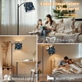 thumbnail image 5 of Arc Floor Lamp with Adjustable Lampshade Mystical Oceanic Scene Jellyfish Skulls Marine Life Blue Tones Standing Lamp 3 Color Temperatures Dimmable Tall Pole Lamp with Foot Switch for Bedroom, 5 of 8