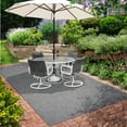 thumbnail image 2 of House Home & More Gray 6' x 50' Fade Resistant Indoor/Outdoor Ribbed Carpet Roll for Patio, Porch, 2 of 5
