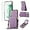 Purple, variant on Phone Case for Samsung Galaxy S21 FE 5G Wallet Cover with Tempered Glass Screen Protector and Mirror Credit Card Holder Crossbody Strap Cell S 21 EF S21FE5G UW S21FE 21S G5 6.4 inch Women Girls Purple