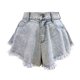 thumbnail image 1 of Sonducket Pantalones cortos de mezclilla, pantalones vaqueros de verano, pantalones holgados, diseño elegante, dulce regalo, traje de cintura Prendas para la parte inferior del cuerpo S, 1 of 6