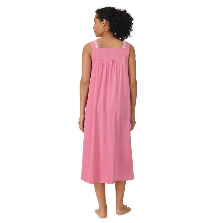 Aria Women's Sleeveless Long 100% Cotton Nightgown in 46 
