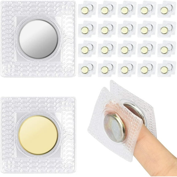 New Hidden Sew Magnetic Snap, 20 Pairs Invisible Hidden Sew in PVC Hidden Purse Closure Fastener Magnetic Snap Magnet Fastener for Handbag Clothing