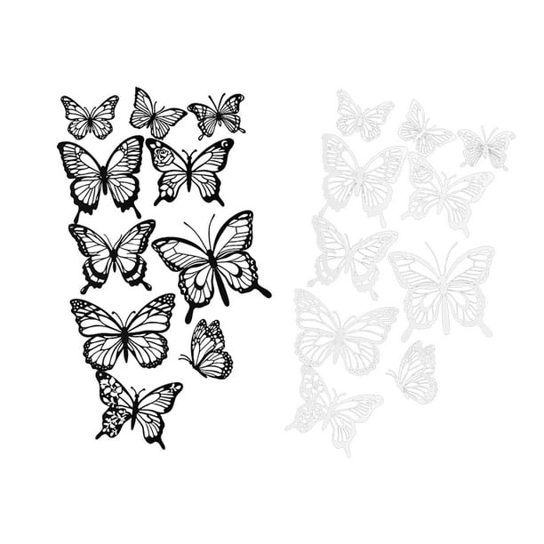 20 piezas de encaje de papel para scrapbooking, papeles decorativos para manualidades, manualidades huecas Mariposa