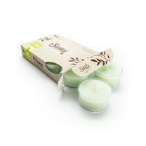 Cucumber Melon Tealight Candles - 6 Green Premium Scented Tea Lights - Natural Oils - Shortie's Candle Company