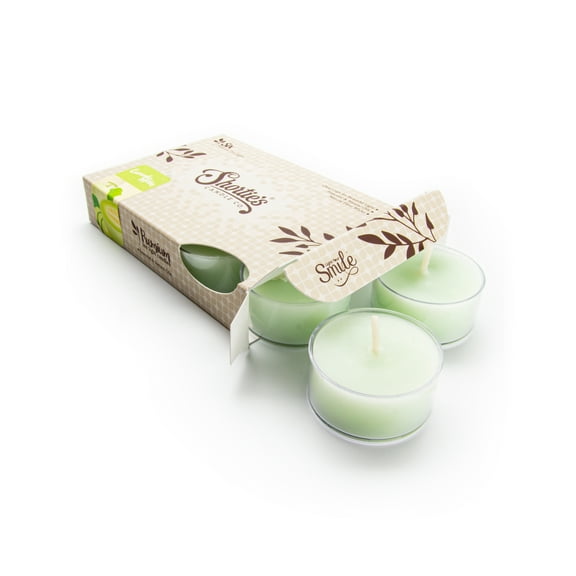 Cucumber Melon Tealight Candles - 6 Green Premium Scented Tea Lights - Natural Oils - Shortie's Candle Company