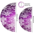 thumbnail image 3 of FMSHPON Violet Christmas Snowflake Xmas Christmas Tree Skirt Stand Mat for Holiday Party Decoration Indoor Outdoor 48 inches, 3 of 6
