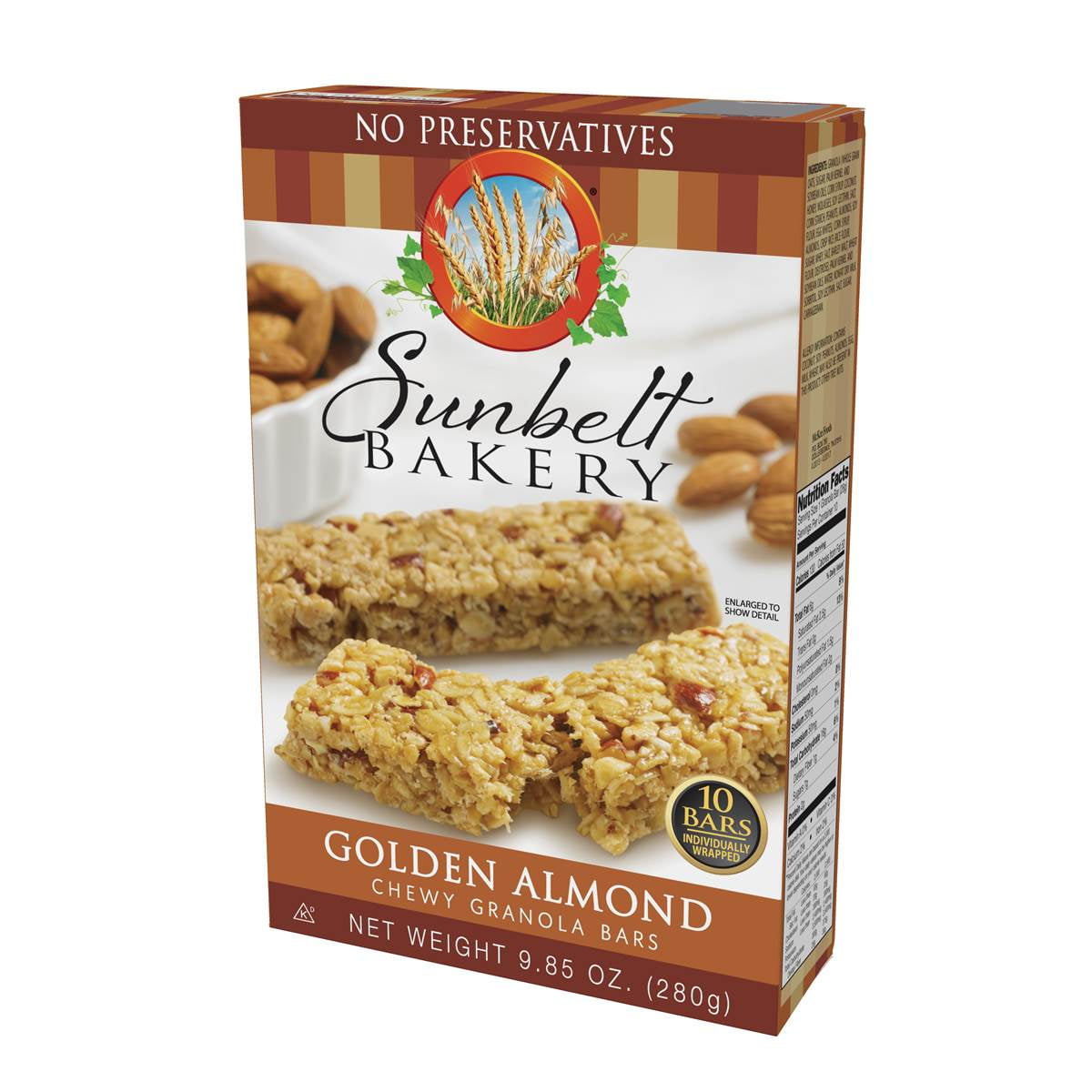 Sunbelt Bakery Golden Almond Chewy Granola Bars 9.85 Oz Boxes - Single ...