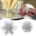 thumbnail image 2 of Clearance! 3D Snowflakes Hanging Decoration Ornaments Indoor Holiday Decorations 6Pcs Snowflake Napkin Rings Table Buckle Holder, 2 of 9