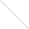 thumbnail image 5 of Auriga Fine Jewelry 925 Sterling Silver 0.6mm Fancy Heart Link Anklet 10inch for Women, 5 of 5