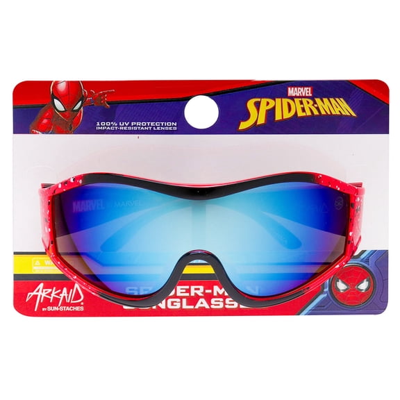 Marvel Spider-Man Kids Sports Wrap Sunglasses Red Paint Splatter