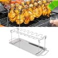 thumbnail image 3 of Herramientas de Barbacoa, 14 Tragamonedas Portátiles de Alas de Pollo Plegables Soporte para La Parrilla Conde Bandeja para Picnic para acampar, 3 of 7