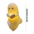 thumbnail image 4 of MMJ Halloween Decor Ghost Reading Book Lamp with Warm LED Glow, Resin Figurine Night light for Shelf Mantel Bedroom 5.51in, 4 of 4