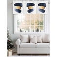 thumbnail image 5 of Navy Blue Yellow Art Curtain Valances for Windows, Geometric Modern Abstract Art Kitchen Valance Window Treatment, Light Filtering Block Curtains for Bathroom/Bedroom/Living Room 42'' x 12'', 5 of 9